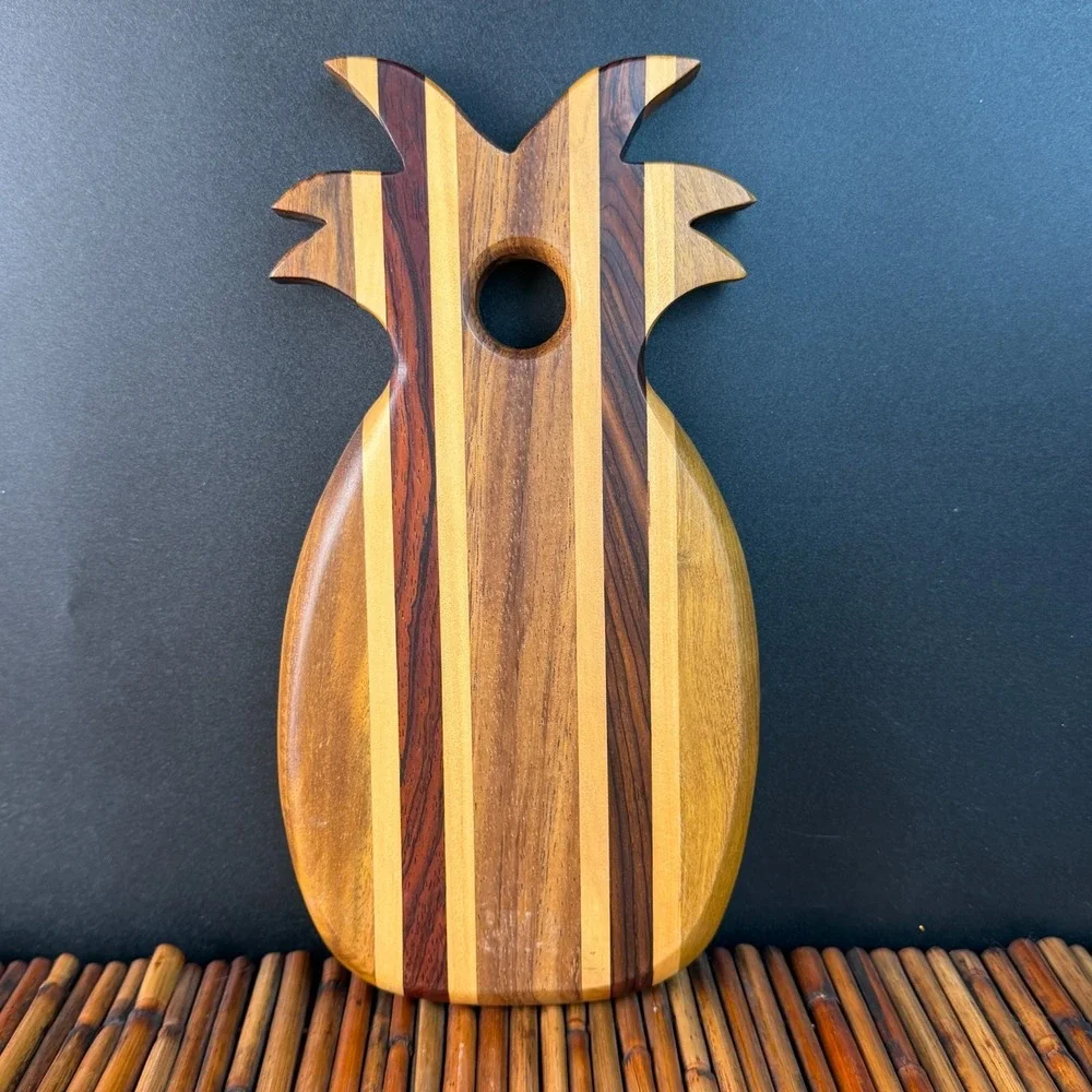 Cutting Board Pinnapple shape cutting board Cheese Plate handmade #190